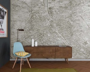 Paris 1739 - Full map - Wallpaper mural