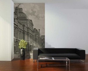 Paris engraving - Wallpaper mural